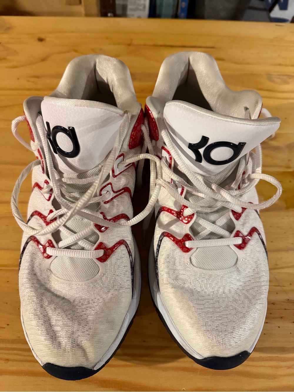 Nike Men’s  Sneakers - White with Red and Black Accents